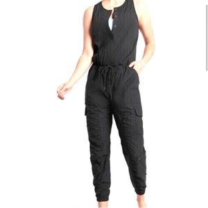 ATHLETA Canopy Parachute Romper, NWT, Sz 4, Black, Packable, Wrinkle Resistant